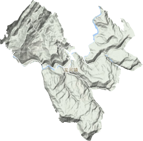 龙河镇地形地图