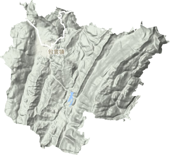 包鸾镇地形地图