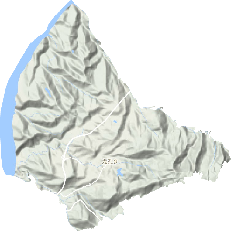 龙孔镇地形地图