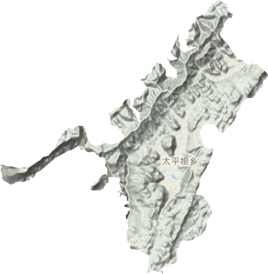 太平坝乡地形地图