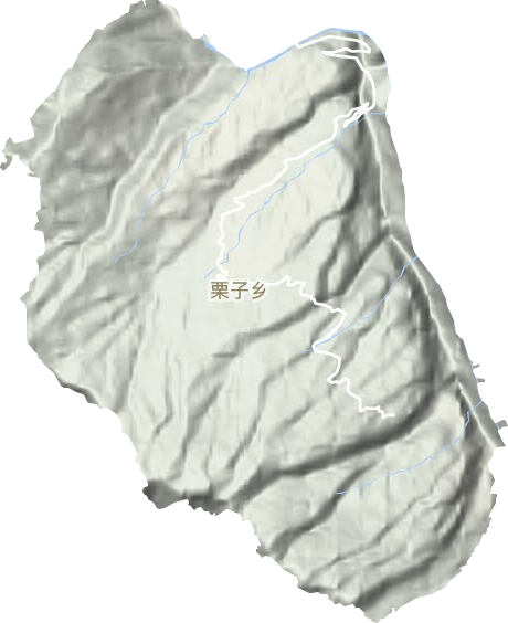 栗子乡地形地图