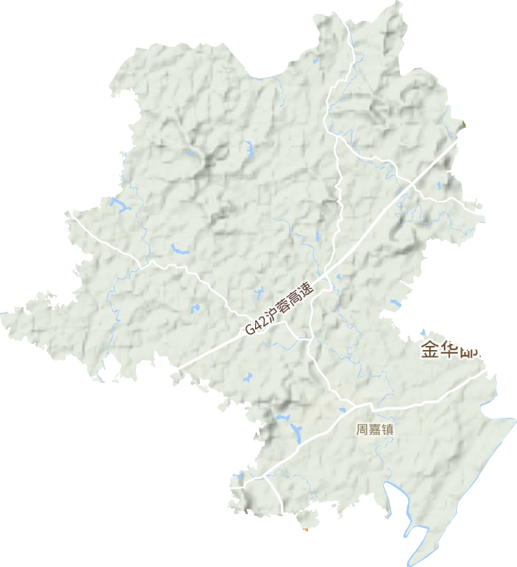 周嘉镇地形地图