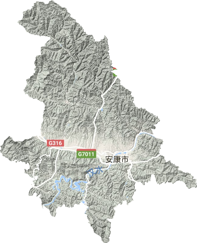 汉滨区地形地图