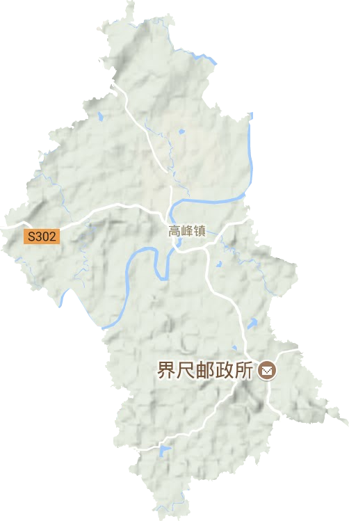高峰镇地形地图