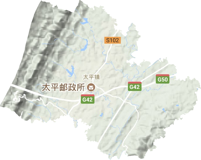 太平镇地形地图
