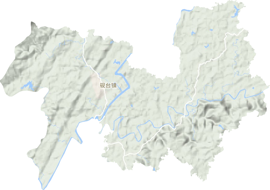 砚台镇地形地图