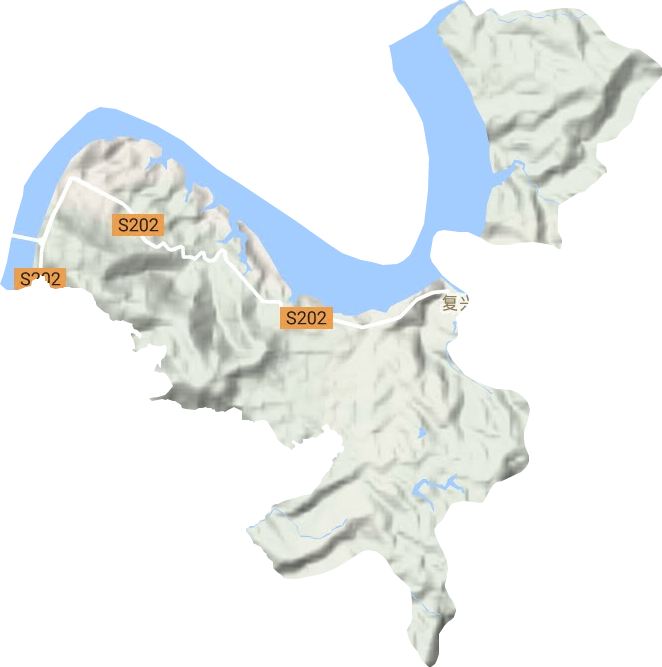 复兴镇地形地图