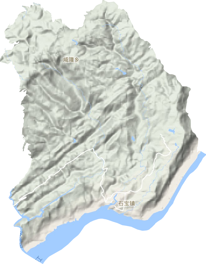 石宝镇地形地图
