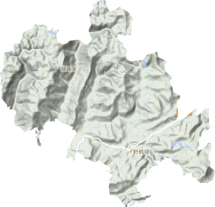 野鹤镇地形地图