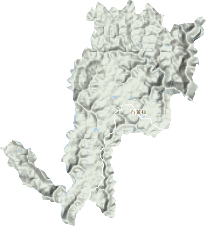 石黄镇地形地图