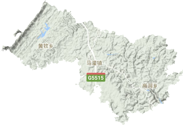 马灌镇地形地图