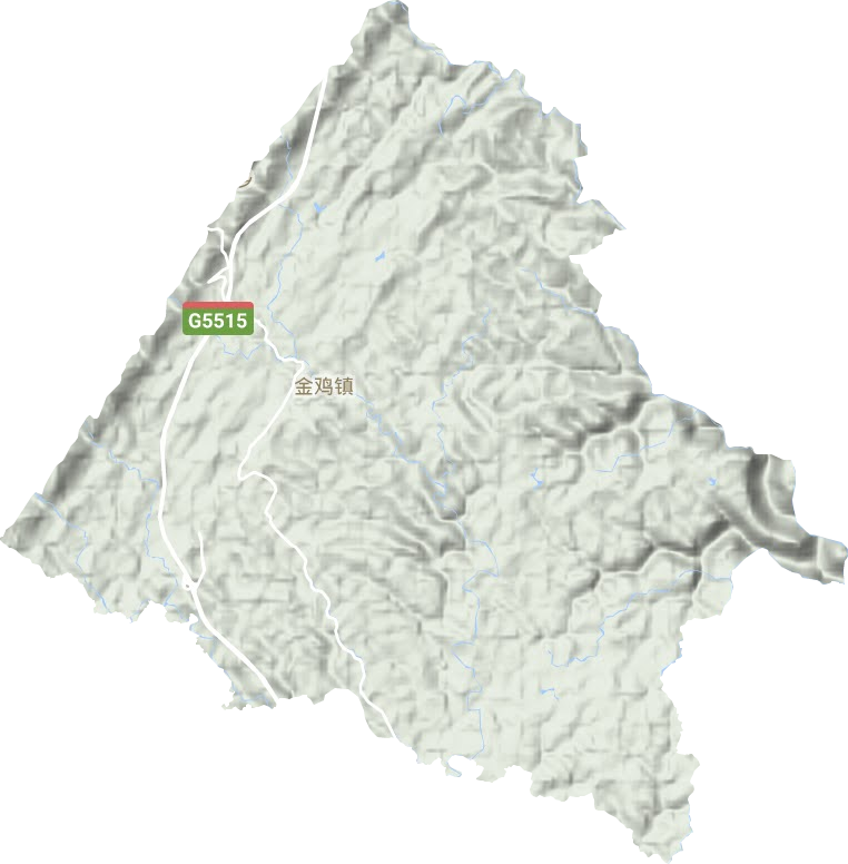金鸡镇地形地图