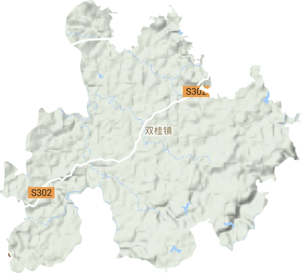 双桂镇地形地图