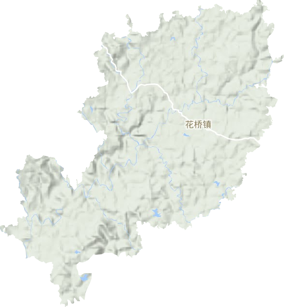 花桥镇地形地图