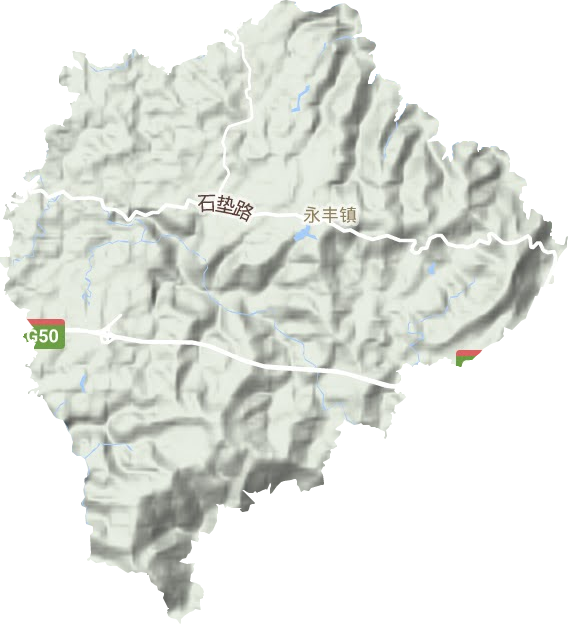 永丰镇地形地图