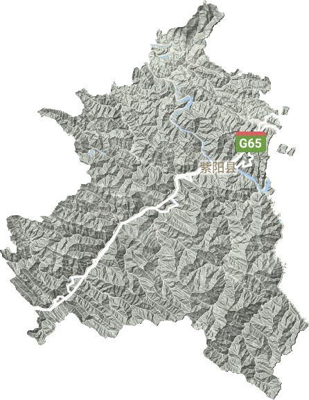 紫阳县地形地图