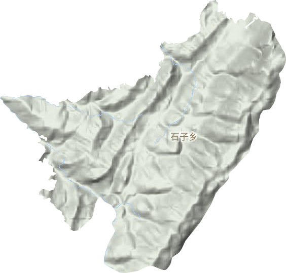 石子乡地形地图
