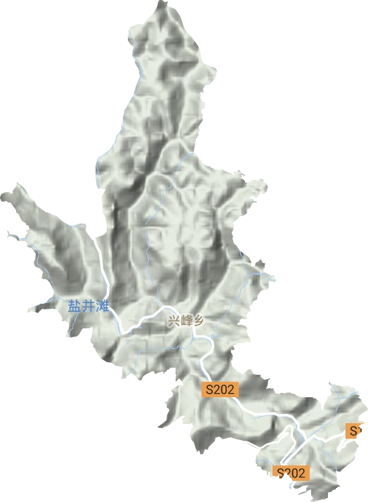 兴峰乡地形地图