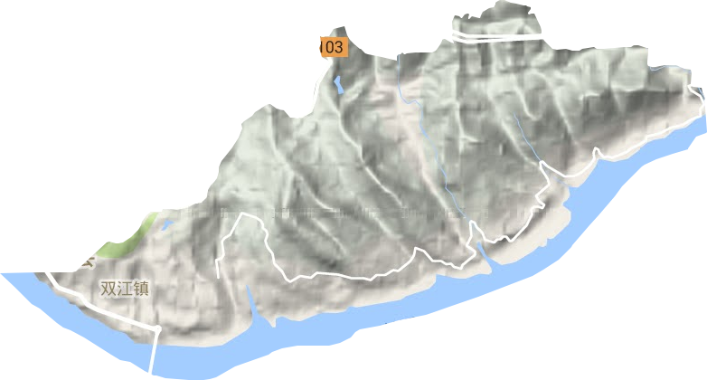 青龙街道地形地图