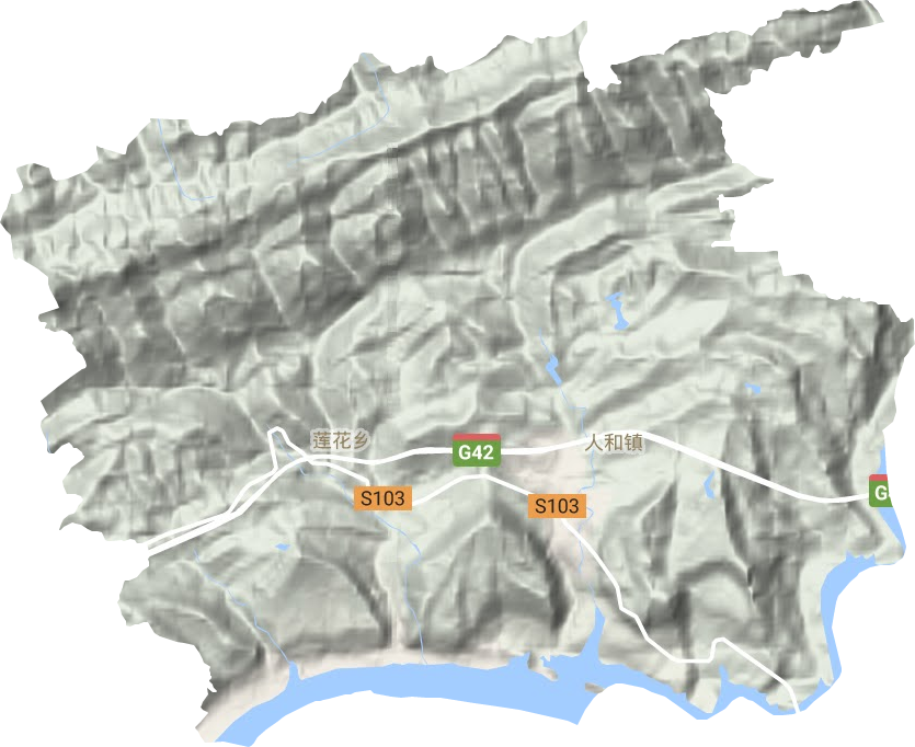 人和街道地形地图
