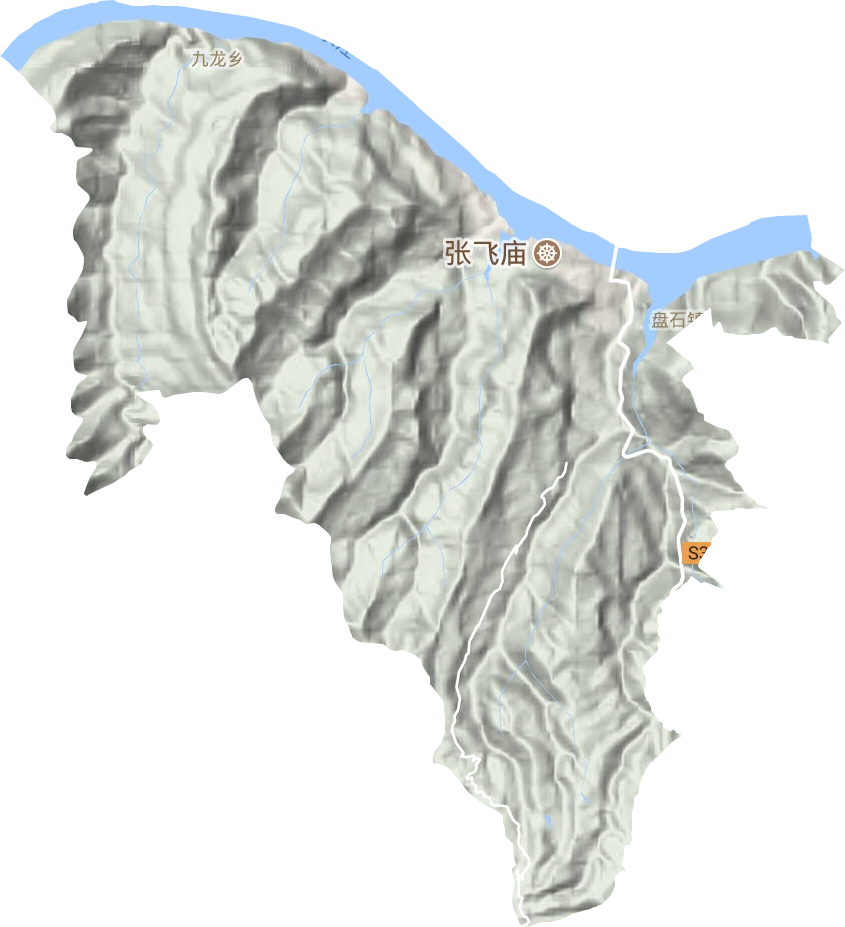 盘龙街道地形地图
