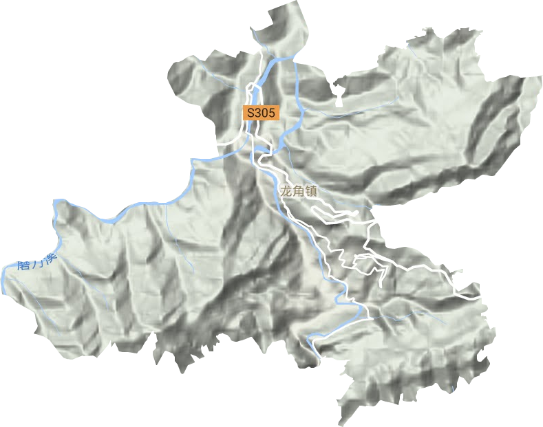 龙角镇地形地图