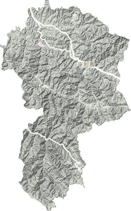 平利县地形地图