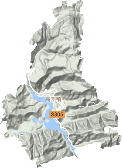 高阳镇地形地图