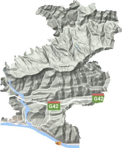 云阳镇地形地图