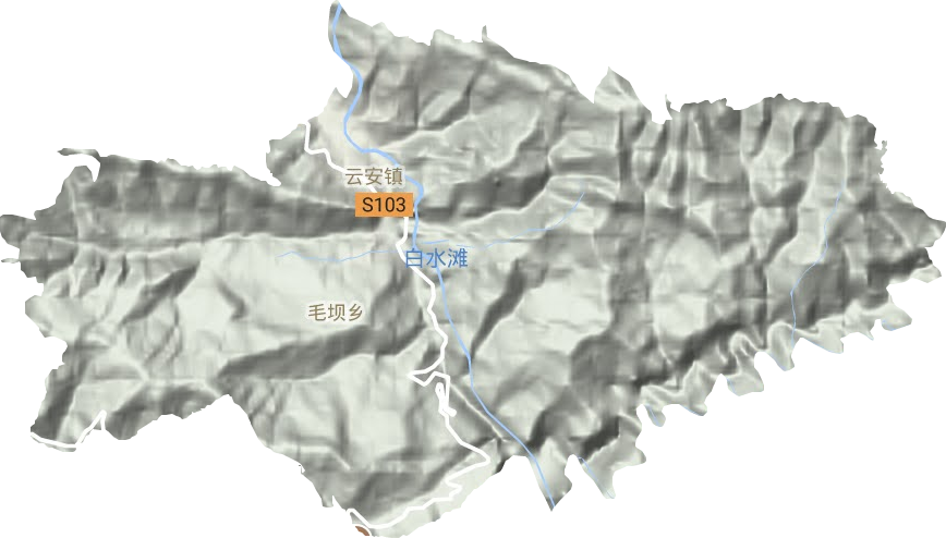 云安镇地形地图