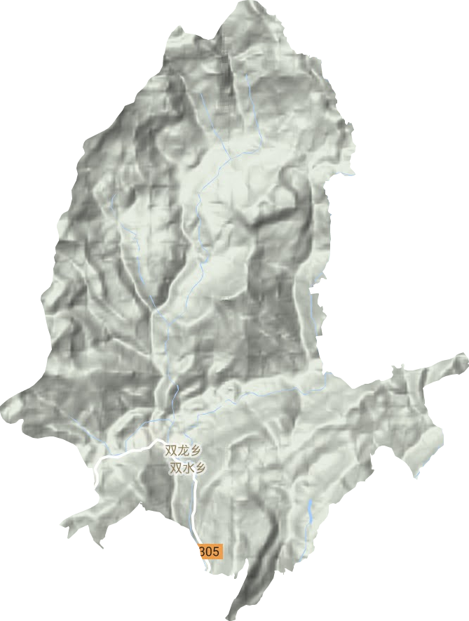 双龙镇地形地图