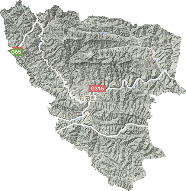 旬阳市地形地图