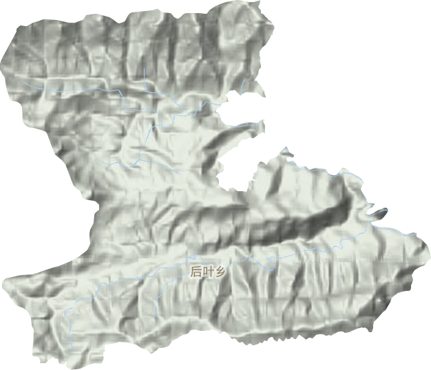 后叶镇地形地图