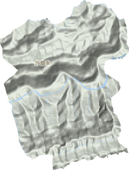 外郎乡地形地图