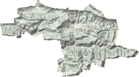 洞鹿乡地形地图