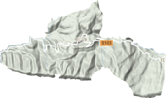 石门乡地形地图