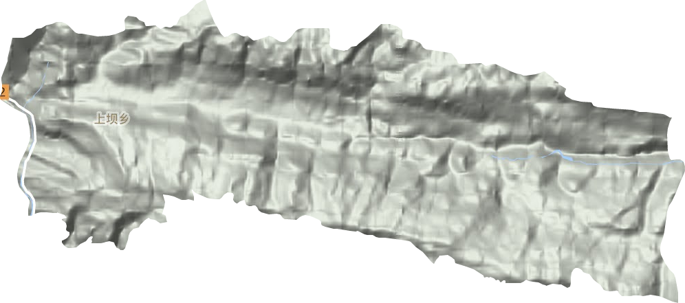 上坝乡地形地图