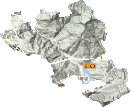 白帝镇地形地图