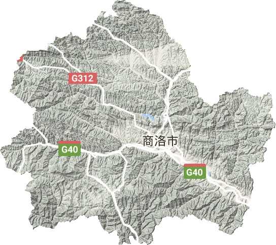 商州区地形地图