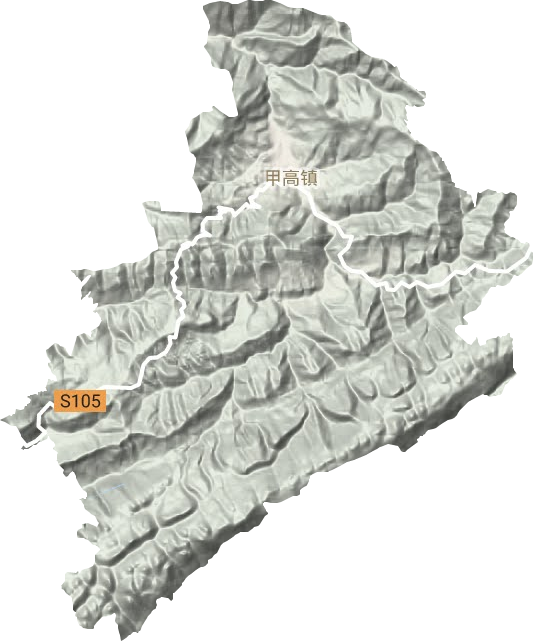 甲高镇地形地图