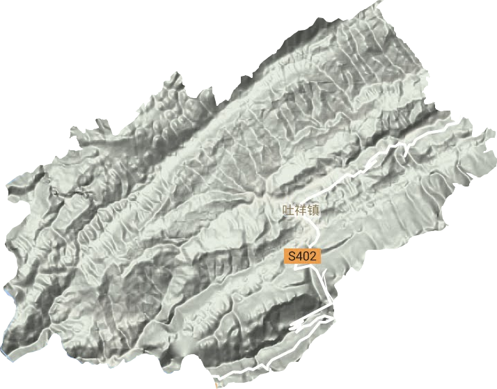 吐祥镇地形地图