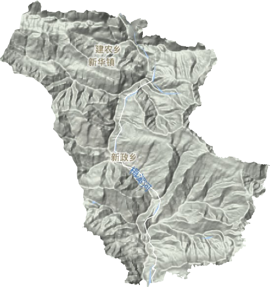青莲镇地形地图