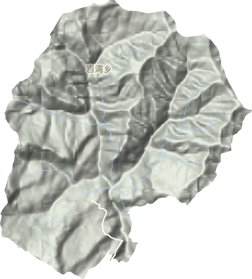 岩湾乡地形地图