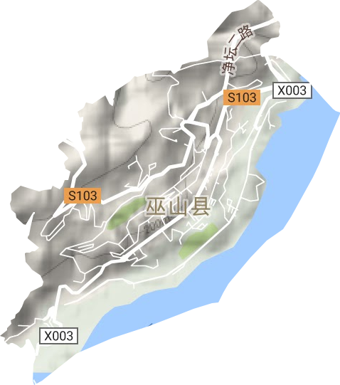 高唐街道地形地图