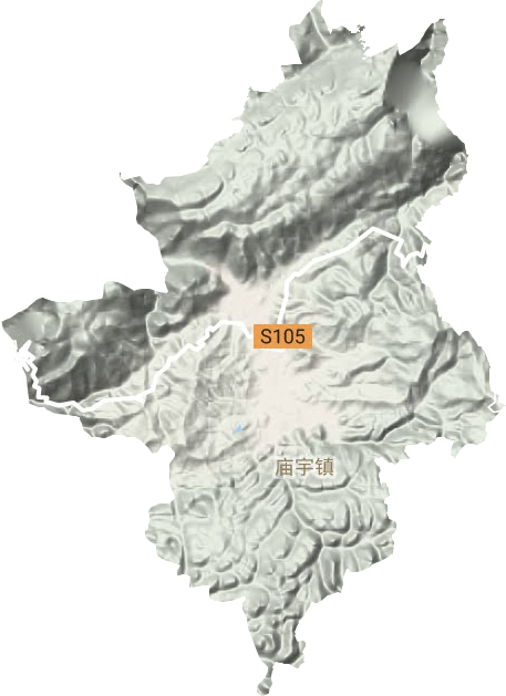 庙宇镇地形地图