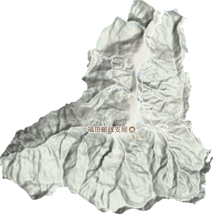 福田镇地形地图