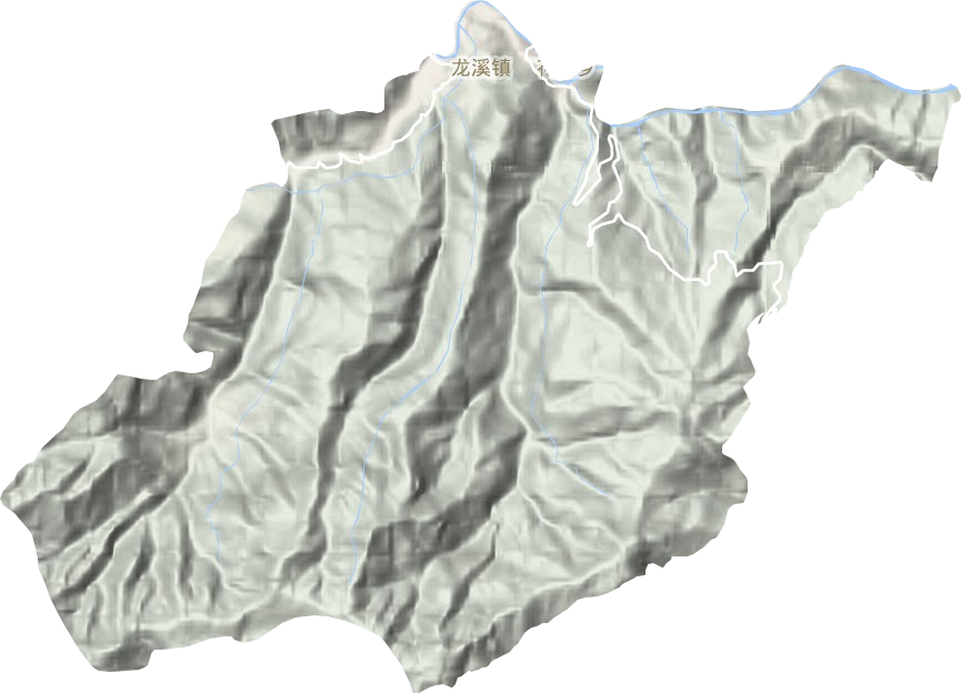 龙溪镇地形地图