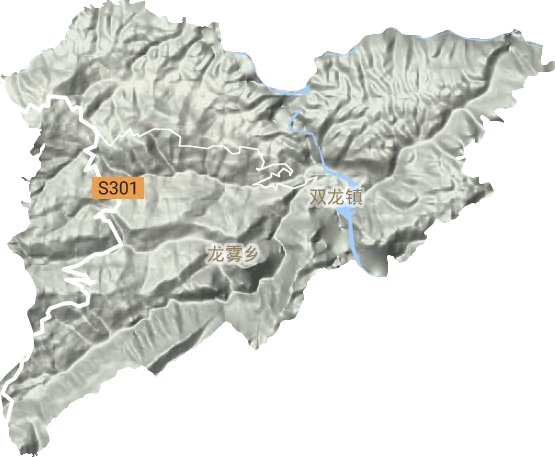 双龙镇地形地图