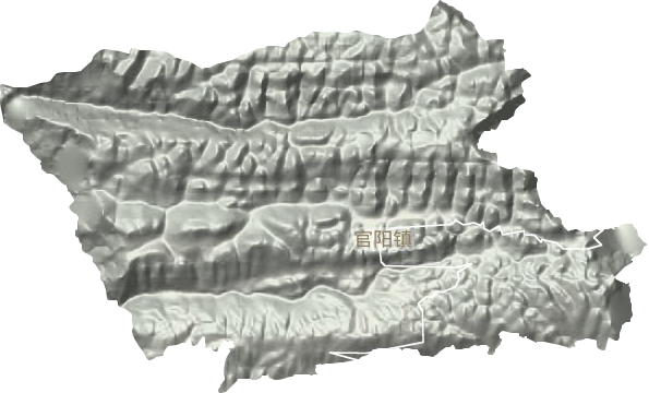 官阳镇地形地图