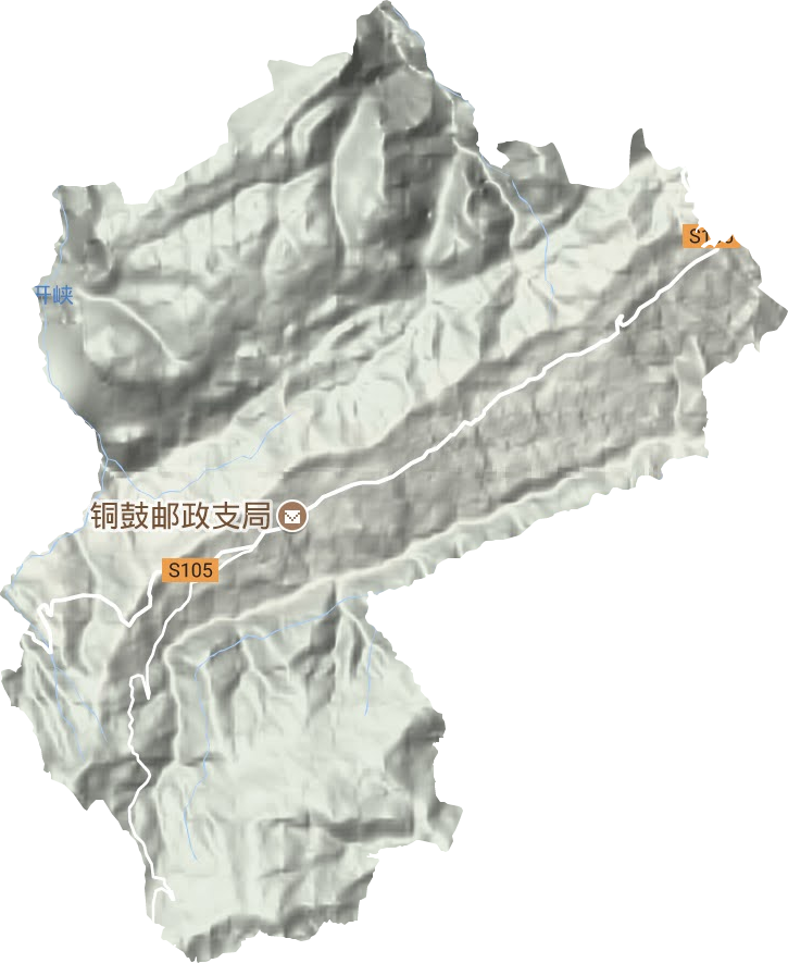 铜鼓镇地形地图